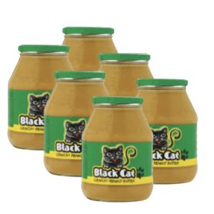 Black Cat Peanut Butter Smooth, Crunchy 6 X 400Gr